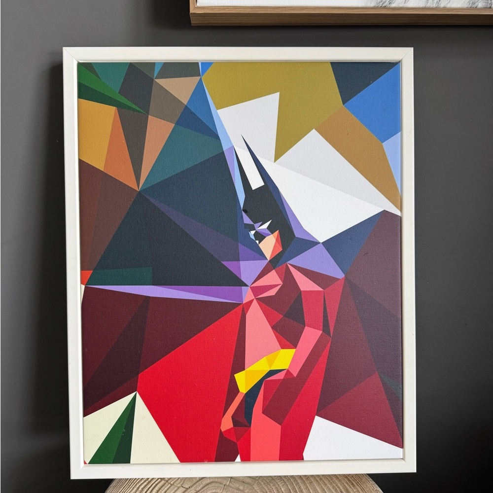 Batman Geometric original print on canvas - Multicolor